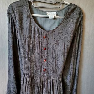 Black Cottage Core Nature Walk Dress